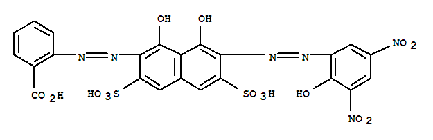 14041-36-2  Benzoic acid,2-[2-[1,8-dihydroxy-7-[2-(2-hydroxy-3,5-dinitrophenyl)diazenyl]-3,6-disulfo-2-naphthalenyl]diazenyl]-