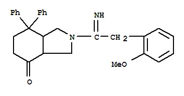 146610-76-6  4H-Isoindol-4-one,octahydro-2-[1-imino-2-(2-methoxyphenyl)ethyl]-7,7-diphenyl-, (3aS,7aS)-