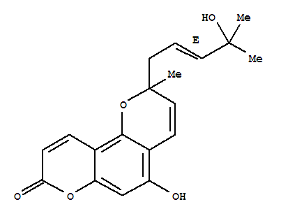 150463-67-5  2H,8H-Benzo[1,2-b:3,4-b']dipyran-8-one,5-hydroxy-2-[(2E)-4-hydroxy-4-methyl-2-penten-1-yl]-2-methyl-, (+)-
