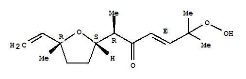 151283-12-4  4-Hepten-3-one,2-[(2S,5R)-5-ethenyltetrahydro-5-methyl-2-furanyl]-6-hydroperoxy-6-methyl-,(2R,4E)-