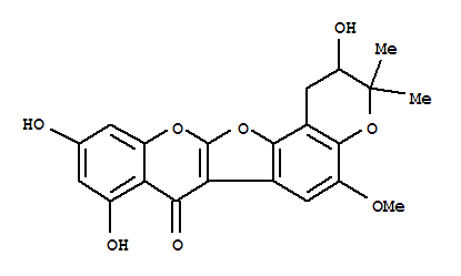 152246-48-5  1H,7H-Furo[2,3-b:5,4-f']bis[1]benzopyran-7-one,2,3-dihydro-2,8,10-trihydroxy-5-methoxy-3,3-dimethyl- (9CI)