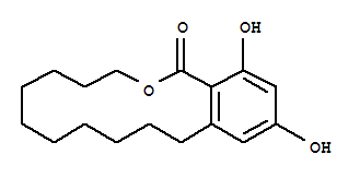 15391-64-7  1H-2-Benzoxacyclotetradecin-1-one,3,4,5,6,7,8,9,10,11,12-decahydro-14,16-dihydroxy-