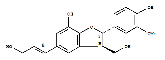 155759-02-7  3-Benzofuranmethanol,2,3-dihydro-7-hydroxy-2-(4-hydroxy-3-methoxyphenyl)-5-(3-hydroxy-1-propenyl)-,[2S-[2a,3b,5(E)]]-