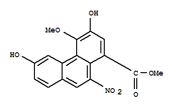 157207-61-9  1-Phenanthrenecarboxylicacid, 3,6-dihydroxy-4-methoxy-10-nitro-, methyl ester