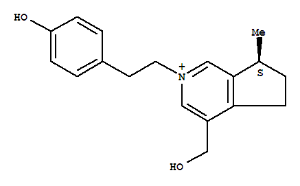 15794-93-1  5H-Cyclopenta[c]pyridinium,6,7-dihydro-4-(hydroxymethyl)-2-[2-(4-hydroxyphenyl)ethyl]-7-methyl-, (S)-(9CI)