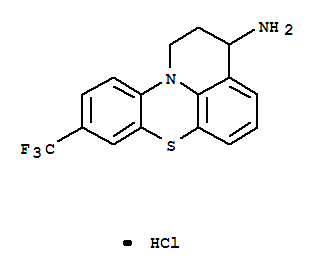 10018-31-2  1H-Pyrido[3,2,1-kl]phenothiazin-3-amine,2,3-dihydro-9-(trifluoromethyl)-, hydrochloride (1:1)