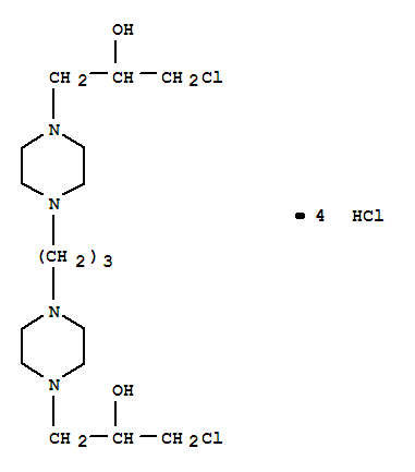 102233-28-3  1-Piperazineethanol,4,4'-(1,3-propanediyl)bis[a-(chloromethyl)-, tetrahydrochloride (9CI)