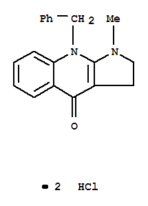 102280-95-5  4H-Pyrrolo[2,3-b]quinolin-4-one,1,2,3,9-tetrahydro-1-methyl-9-(phenylmethyl)-, hydrochloride (1:2)