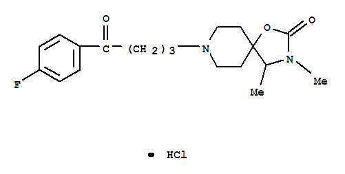 102504-25-6  1-Oxa-3,8-diazaspiro[4.5]decan-2-one,8-[4-(4-fluorophenyl)-4-oxobutyl]-3,4-dimethyl-, hydrochloride (1:1)