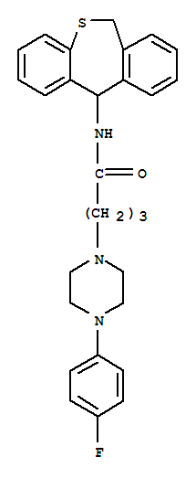 103377-41-9  1-Piperazinebutanamide,N-(6,11-dihydrodibenzo[b,e]thiepin-11-yl)-4-(4-fluorophenyl)-