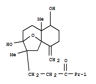 103772-44-7  3-Pentanone,1-[(1R,4aR,6R,7R,9aR)-decahydro-1,7-dihydroxy-6,9a-dimethyl-4-methylene-4a,7-epoxy-4aH-benzocyclohepten-6-yl]-4-methyl-,rel-(-)-