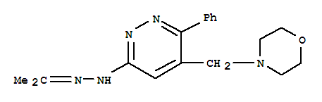 104257-56-9  2-Propanone,2-[5-(4-morpholinylmethyl)-6-phenyl-3-pyridazinyl]hydrazone