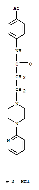 104373-61-7  1-Piperazinepropanamide,N-(4-acetylphenyl)-4-(2-pyridinyl)-, hydrochloride (1:2)