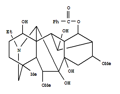 107040-83-5  Aconitane-1,7,8,12,14-pentol,20-ethyl-6,16-dimethoxy-4-methyl-, 14-benzoate, (1a,6b,12b,14a,16b)- (9CI)