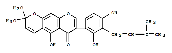 107585-63-7  2H,6H-Benzo[1,2-b:5,4-b']dipyran-6-one,7-[2,4-dihydroxy-3-(3-methyl-2-butenyl)phenyl]-5-hydroxy-2,2-dimethyl- (9CI)
