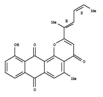 110954-31-9  4H-Anthra[1,2-b]pyran-4,7,12-trione,11-hydroxy-5-methyl-2-[(1E,3Z)-1-methyl-1,3-pentadien-1-yl]-