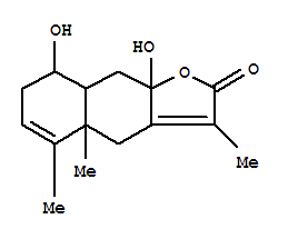 111950-79-9  Naphtho[2,3-b]furan-2(4H)-one,4a,7,8,8a,9,9a-hexahydro-8,9a-dihydroxy-3,4a,5-trimethyl- (9CI)