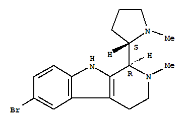 116339-96-9  1H-Pyrido[3,4-b]indole,6-bromo-2,3,4,9-tetrahydro-2-methyl-1-[(2S)-1-methyl-2-pyrrolidinyl]-, (1R)-