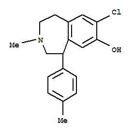 118546-27-3  1H-3-Benzazepin-7-ol,8-chloro-2,3,4,5-tetrahydro-3-methyl-5-(4-methylphenyl)-