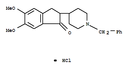 120011-93-0  1H-Inden-1-one,2,3-dihydro-5,6-dimethoxy-2-[1-(phenylmethyl)-4-piperidinyl]-, hydrochloride(1:1)