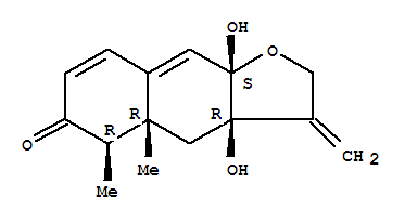 121661-44-7  Naphtho[2,3-b]furan-6(4H)-one,2,3,3a,4a,5,9a-hexahydro-3a,9a-dihydroxy-4a,5-dimethyl-3-methylene-,(3aR,4aR,5R,9aS)-