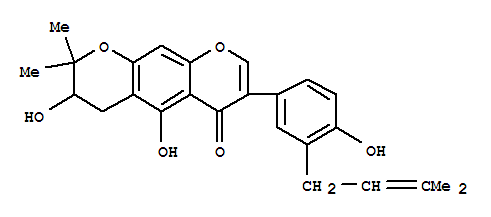 121747-96-4  2H,6H-Benzo[1,2-b:5,4-b']dipyran-6-one,3,4-dihydro-3,5-dihydroxy-7-[4-hydroxy-3-(3-methyl-2-butenyl)phenyl]-2,2-dimethyl-(9CI)