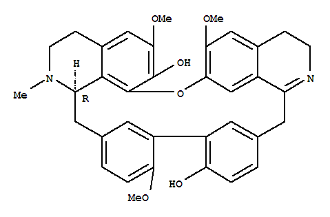 121892-86-2  2H,16H-1,24-Etheno-6,10:11,15-dimethenopyrido[2',3':17,18]oxacycloeicosino[2,3,4-ij]isoquinoline-9,22-diol,3,5,16a,17,18,19-hexahydro-12,21,26-trimethoxy-17-methyl-, (16aR)- (9CI)