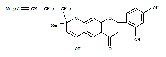 123702-94-3  2H,6H-Benzo[1,2-b:5,4-b']dipyran-6-one,8-(2,4-dihydroxyphenyl)-7,8-dihydro-5-hydroxy-2-methyl-2-(4-methyl-3-pentenyl)-(9CI)