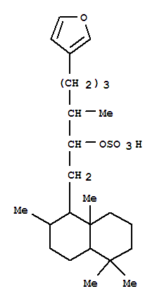 125481-85-8  3-Furanpentanol, a-[(decahydro-2,5,5,8a-tetramethyl-1-naphthalenyl)methyl]-b-methyl-, hydrogen sulfate (9CI)