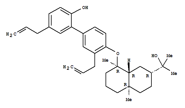 126654-55-5  2-Naphthalenemethanol,decahydro-8-[(2'-hydroxy-3,5'-di-2-propen-1-yl[1,1'-biphenyl]-4-yl)oxy]-a,a,4a,8-tetramethyl-, (2R,4aR,8R,8aR)-