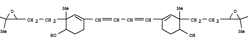 130246-98-9  3-Cyclohexen-1-ol,4,4'-(1,3-butadiene-1,4-diyl)bis[2-[2-(3,3-dimethyloxiranyl)ethyl]-2-methyl-(9CI)