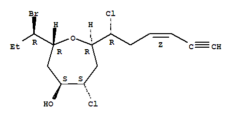 143051-66-5  4-Oxepanol,2-[(1R)-1-bromopropyl]-5-chloro-7-[(1R,3Z)-1-chloro-3-hexen-5-ynyl]-,(2R,4S,5S,7R)- (9CI)