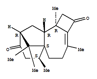 145525-30-0  1H-5a,9-Methanocyclobuta[a]heptalene-2,8-dione,4,5,6,7,9,10,10a,10b-octahydro-3,6,10b,11,11-pentamethyl-,(5aS,6S,9R,10aR,10bR)-