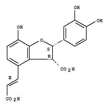 146805-53-0  3-Benzofurancarboxylicacid, 4-[(1E)-2-carboxyethenyl]-2-(3,4-dihydroxyphenyl)-2,3-dihydro-7-hydroxy-,(2S,3R)-