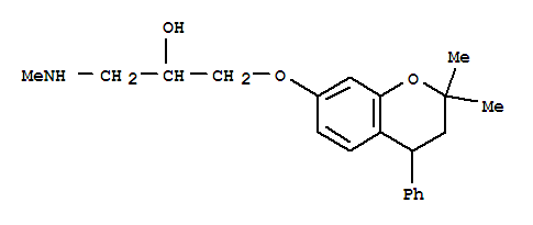 147241-82-5  2-Propanol,1-[(3,4-dihydro-2,2-dimethyl-4-phenyl-2H-1-benzopyran-7-yl)oxy]-3-(methylamino)-