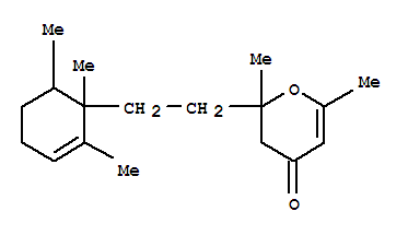 149298-01-1  4H-Pyran-4-one,2,3-dihydro-2,6-dimethyl-2-[2-(1,2,6-trimethyl-2-cyclohexen-1-yl)ethyl]- (9CI)