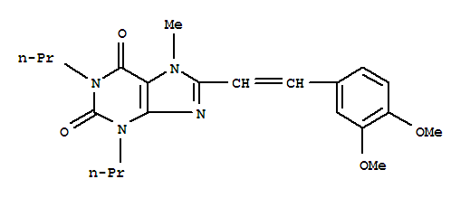 149744-74-1  1H-Purine-2,6-dione,8-[2-(3,4-dimethoxyphenyl)ethenyl]-3,7-dihydro-7-methyl-1,3-dipropyl-