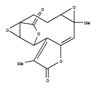 153516-63-3  4H-6,7a-(Epoxymethano)bisoxireno[4,5:8,9]cyclodeca[1,2-b]furan-4,10-dione,1a,6,6a,8,9,9a-hexahydro-1a,5-dimethyl-, (1aR,6S,6aS,7aS,9aR)- (9CI)