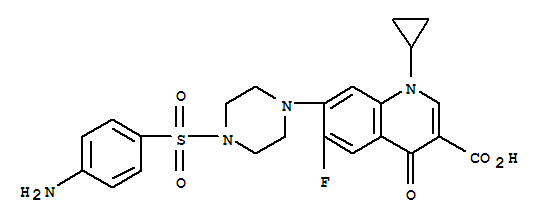 154269-12-2  3-Quinolinecarboxylicacid,7-[4-[(4-aminophenyl)sulfonyl]-1-piperazinyl]-1-cyclopropyl-6-fluoro-1,4-dihydro-4-oxo-