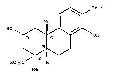 155178-08-8  1-Phenanthrenecarboxylicacid,1,2,3,4,4a,9,10,10a-octahydro-3,8-dihydroxy-1,4a-dimethyl-7-(1-methylethyl)-,(1R,3R,4aS,10aR)-