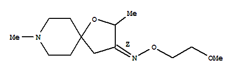 160143-83-9  1-Oxa-8-azaspiro[4.5]decan-3-one,2,8-dimethyl-, O-(2-methoxyethyl)oxime, (3Z)-