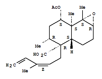 160954-11-0  Naphth[1,2-b]oxirene-4-carboxylicacid,7-(acetyloxy)decahydro-5,7a,7b-trimethyl-4-[(2Z)-3-methyl-2,4-pentadien-1-yl]-,(1aR,3aS,4R,5R,7S,7aS,7bS)-rel-(+)-