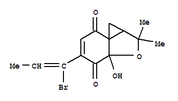 162382-58-3  1H,7H-Cyclopropa[c]benzofuran-4,7(3aH)-dione,5-[(1Z)-1-bromo-1-propenyl]-1a,2-dihydro-3a-hydroxy-2,2-dimethyl-,(1aR,3aS,7aS)- (9CI)