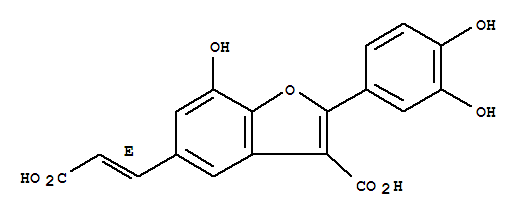 162439-97-6  3-Benzofurancarboxylicacid, 5-[(1E)-2-carboxyethenyl]-2-(3,4-dihydroxyphenyl)-7-hydroxy-