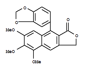 164124-34-9  Naphtho[2,3-c]furan-1(3H)-one,9-(1,3-benzodioxol-5-yl)-5,6,7-trimethoxy-