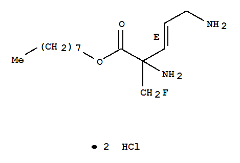100924-65-0  3-Pentenoicacid, 2,5-diamino-2-(fluoromethyl)-, octyl ester, dihydrochloride, (3E)- (9CI) 100924-65-0  3-Pentenoicacid, 2,5-diamino-2-(fluoromethyl)-, octyl ester, dihydrochloride, (3E)- (9CI)