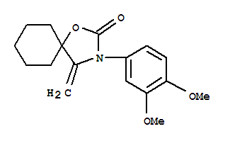 102504-21-2  1-Oxa-3-azaspiro[4.5]decan-2-one,3-(3,4-dimethoxyphenyl)-4-methylene-