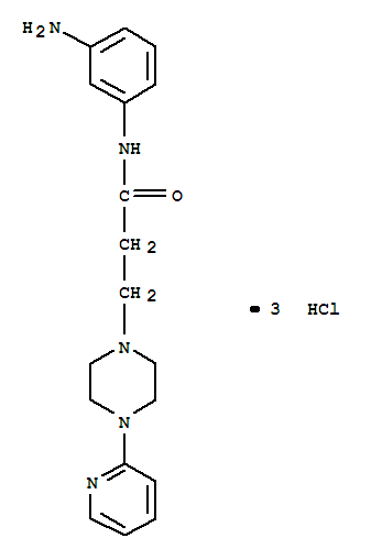 104373-69-5  1-Piperazinepropanamide,N-(3-aminophenyl)-4-(2-pyridinyl)-, hydrochloride (1:3)
