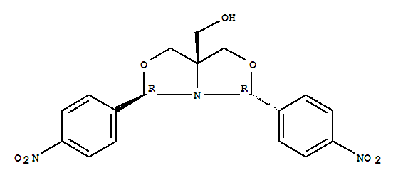 104527-49-3  1H,3H,5H-Oxazolo[3,4-c]oxazole-7a(7H)-methanol,3,5-bis(4-nitrophenyl)-, (3a,5b,7aa)- (9CI)