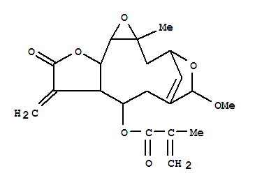 108864-22-8  2-Propenoic acid,2-methyl-,(1aR,3S,5R,8S,8aR,11aS,11bS)-1a,2,3,7,8,8a,9,10,11a,11b-decahydro-5-methoxy-1a-methyl-9-methylene-10-oxo-5H-3,6-methenofuro[2,3-f]oxireno[d]oxacycloundecin-8-ylester